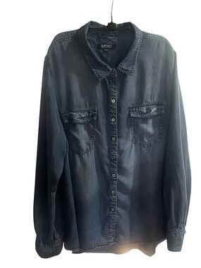 Buffalo David Bitton Indigo Denim Button-Up Shirt XXL
